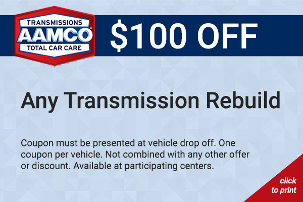 $100 off transmission rebuild